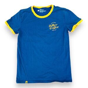 Adult Dutch Bros Brothers Killer Coffee Short Sleeve Blue Shirt M Since 1992